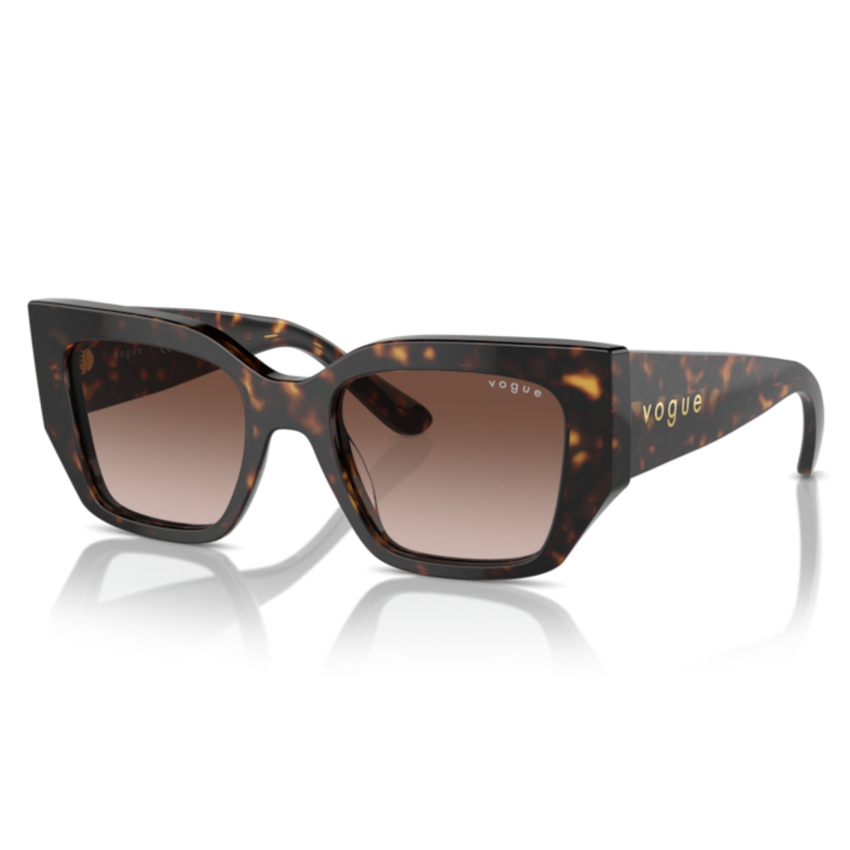 Vogue VO5583S dark havana geometric sunglasses with brown lenses