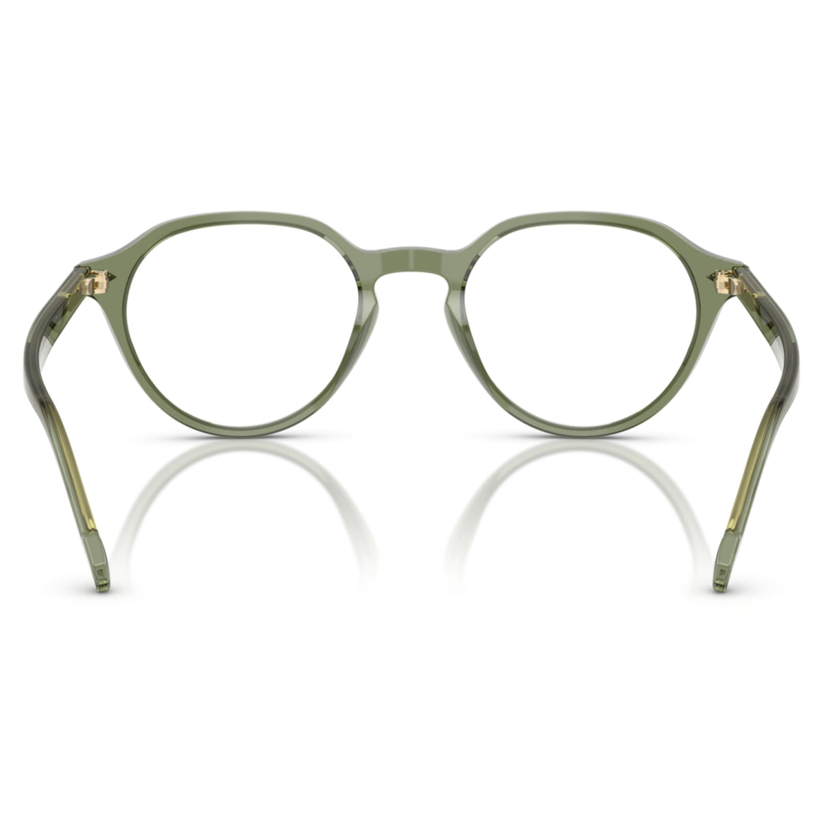 Vogue VO5598I transparent green round eyeglasses, back view of the frame and temples