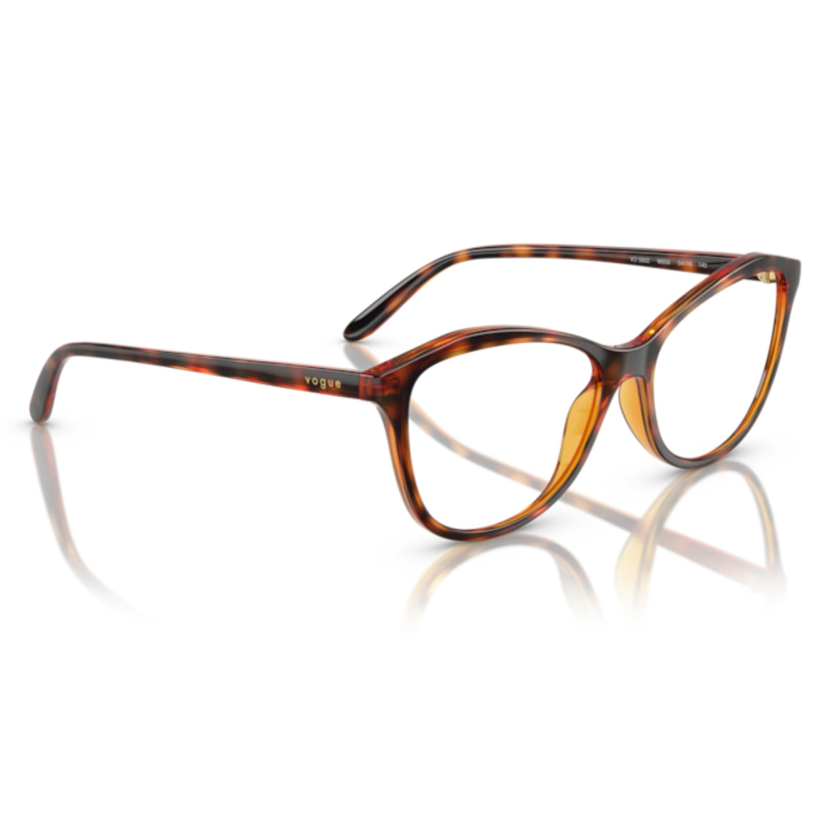 Vogue VO5602 dark havana geometric eyeglasses, angled view