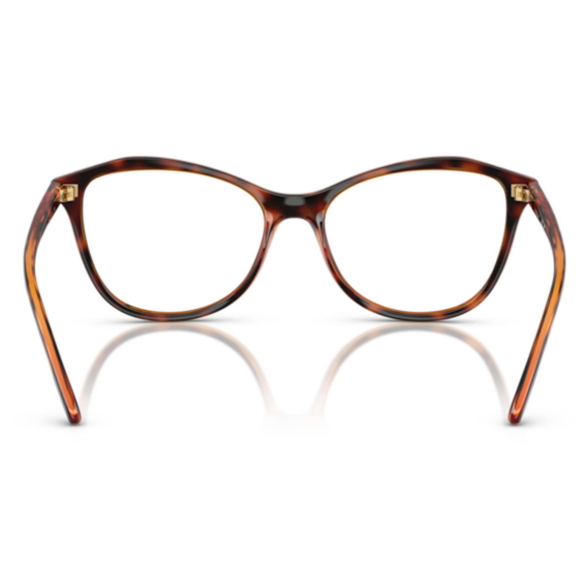 Vogue VO5602 dark havana geometric eyeglasses, back view of the frame and temples