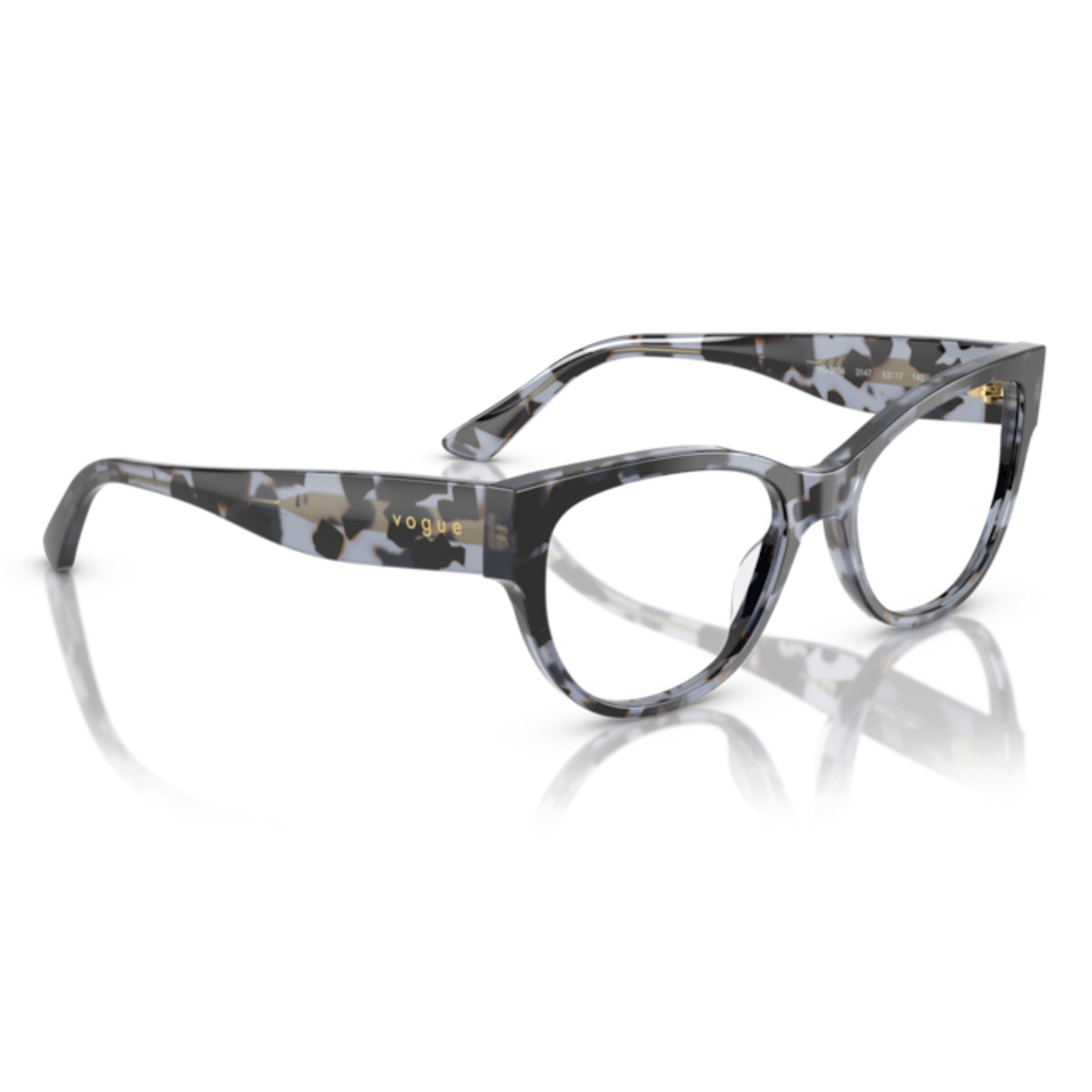 Vogue VO5604 blue tortoise cat-eye eyeglasses, angled view