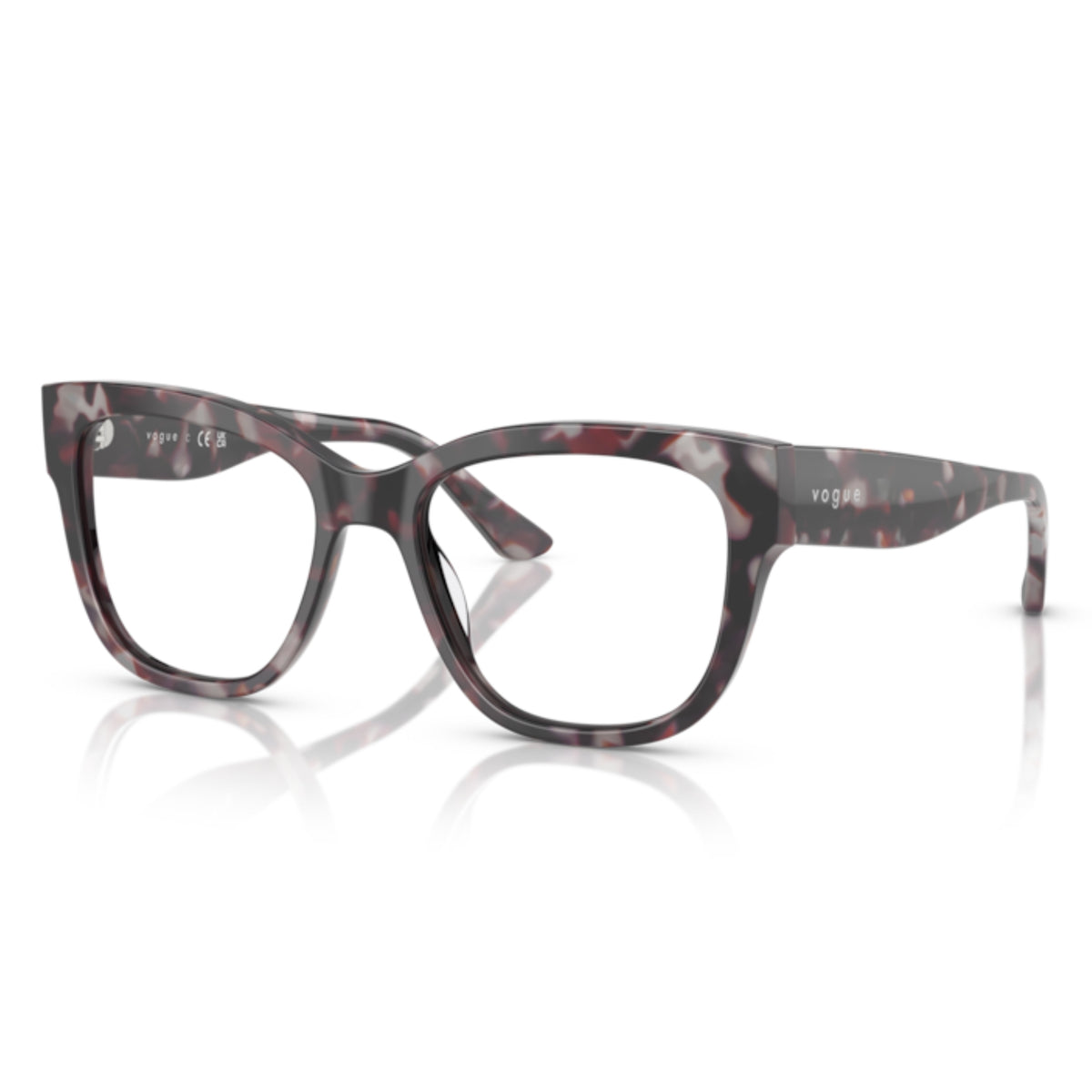 Vogue VO5605 grey tortoise square eyeglasses with acetate frame