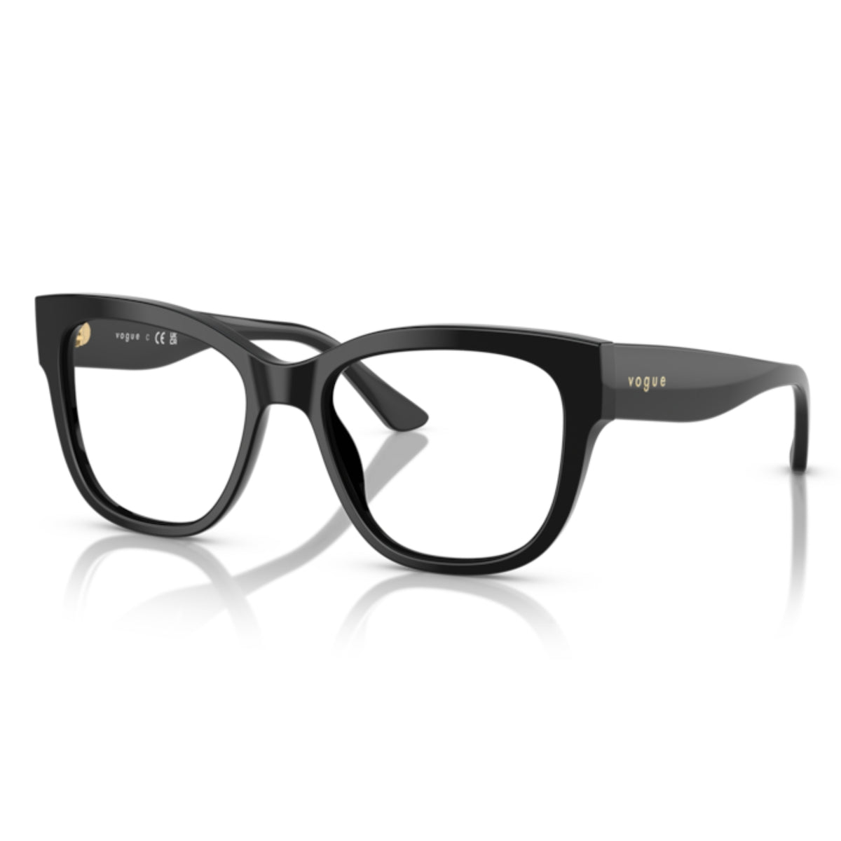 Vogue VO5605 black square eyeglasses with acetate frame