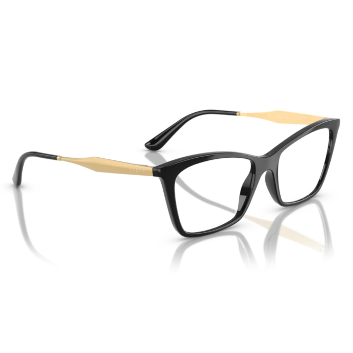 Vogue VO5624 black cat-eye eyeglasses, angled view