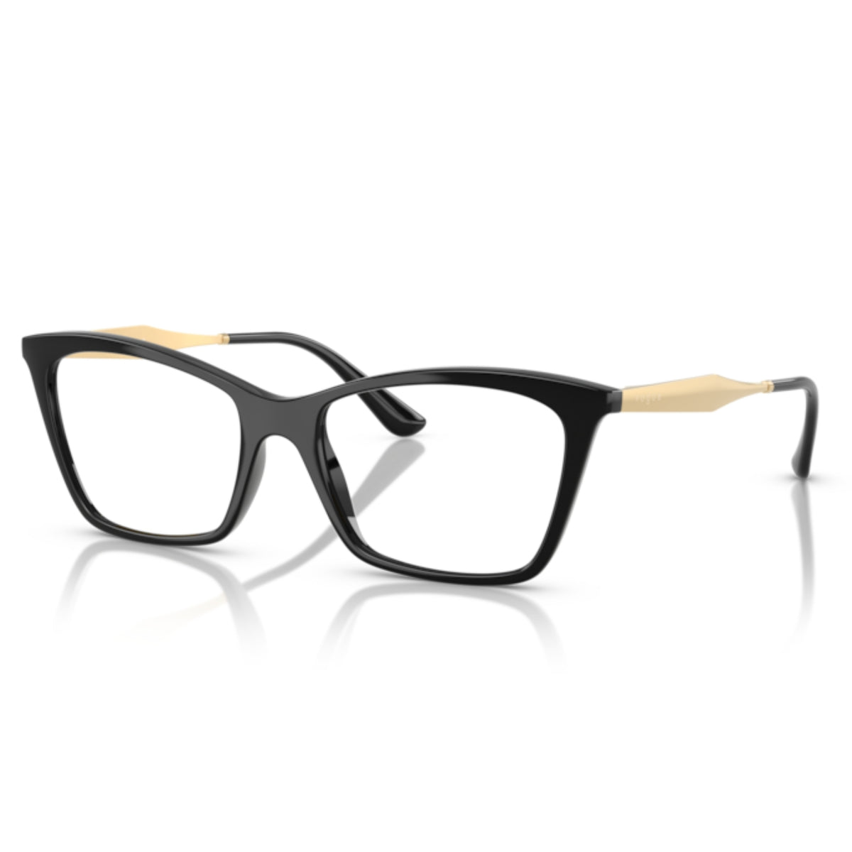 Vogue VO5624 black cat-eye eyeglasses with lightweight and metal frame