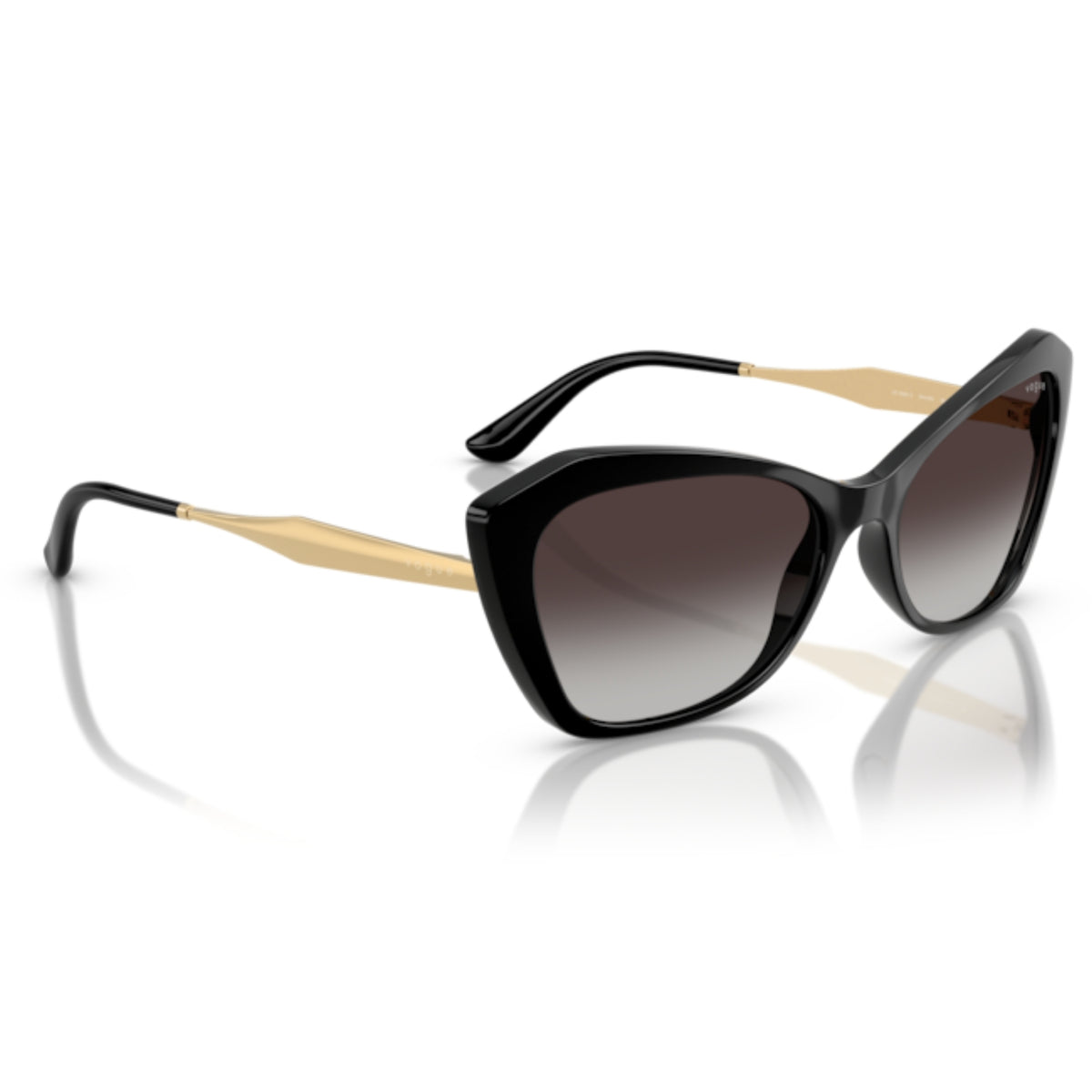 Vogue VO5626S black geometric sunglasses, angled view