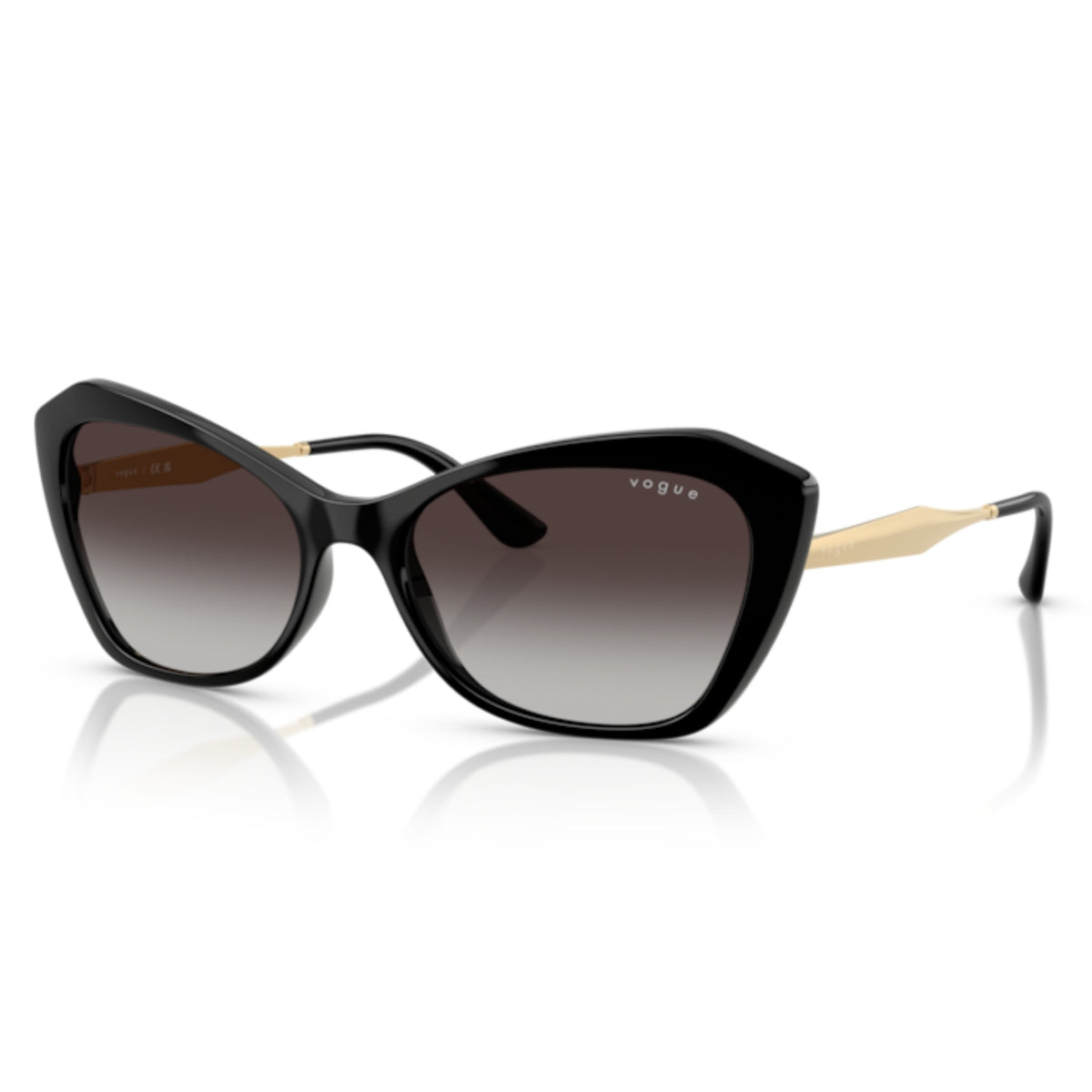 Vogue VO5626S black geometric sunglasses with grey lenses