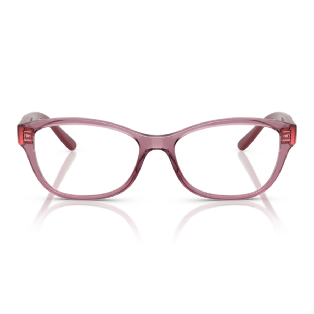 Vogue VO5627 transparent dark pink cat-eye eyeglasses, full-rim lightweight frame
