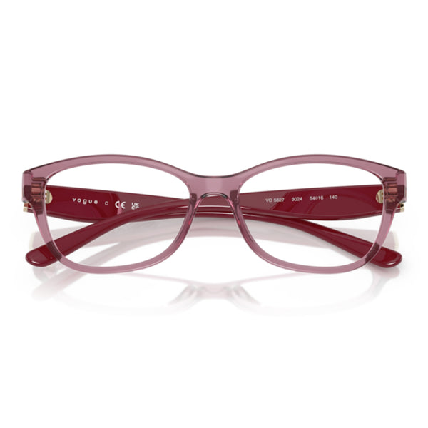 Vogue VO5627 3024 Transparent Dark Pink Cat Eye Eyeglasses