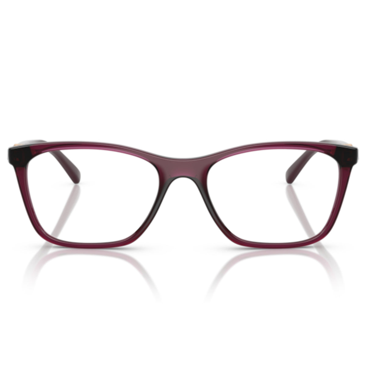 Vogue VO5632B transparent cherry square eyeglasses, full-rim lightweight and plastic frame