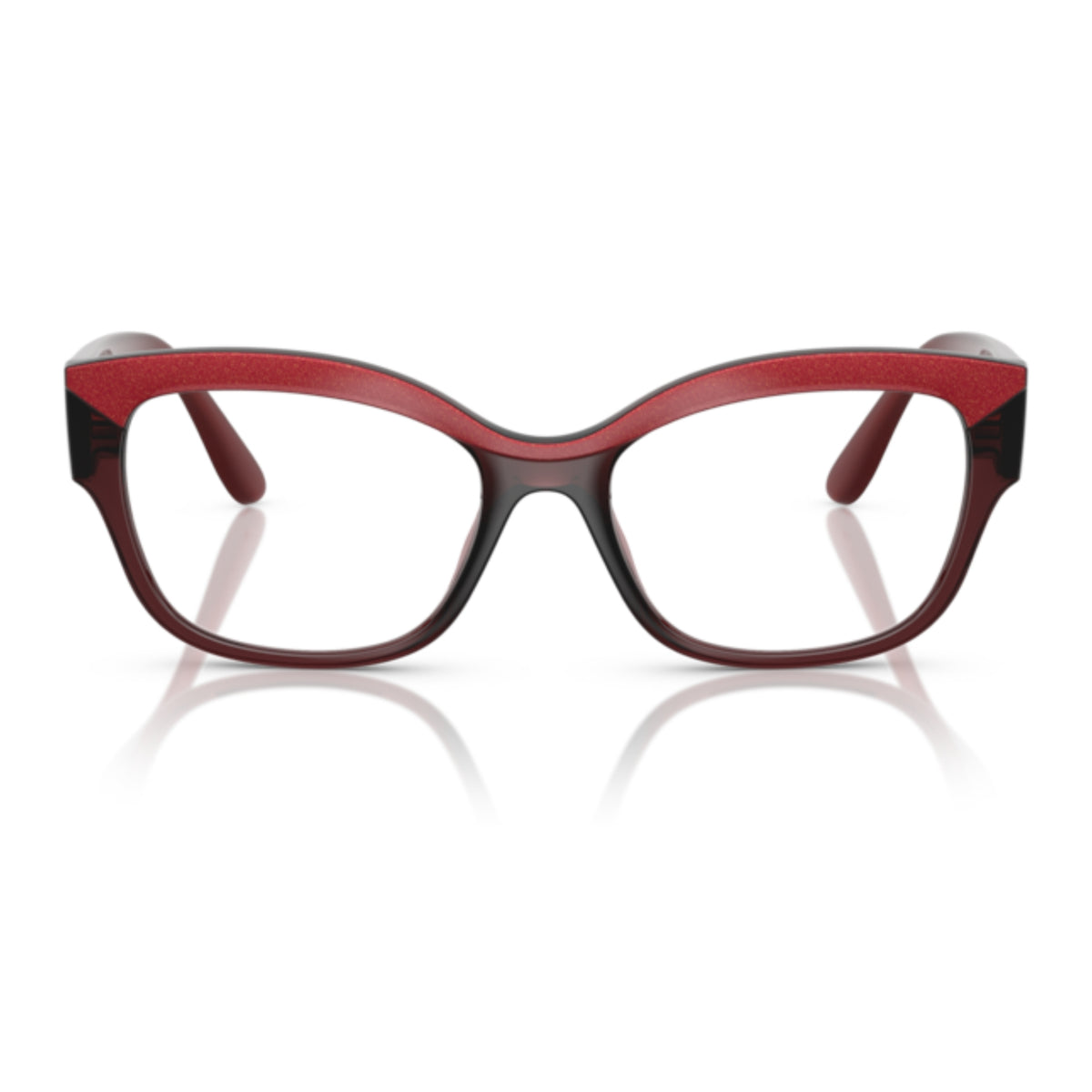 Vogue VO5635U top red/transparent red square eyeglasses, full-rim lightweight frame