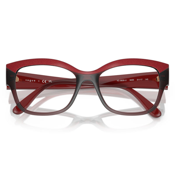 Vogue VO5635U 3225 Top Red/transparent Red Square Eyeglasses