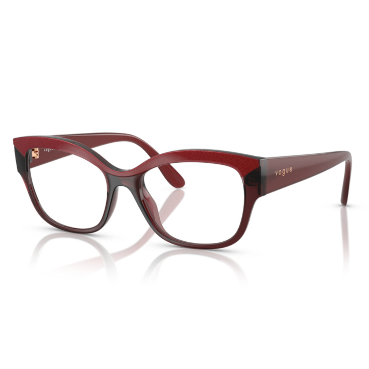 Vogue VO5635U top red/transparent red square eyeglasses with lightweight frame