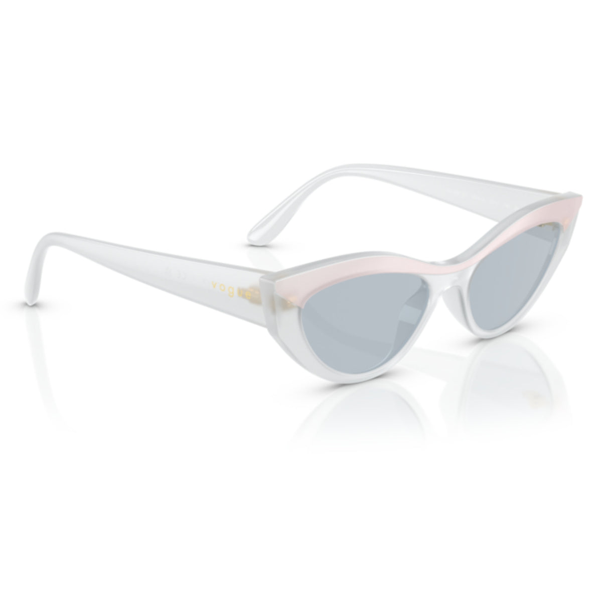 Vogue VO5637SU top white/opal milk cat-eye sunglasses, angled view