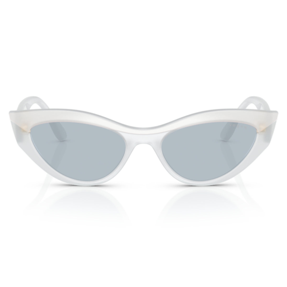Vogue VO5637SU top white/opal milk cat-eye sunglasses, full-rim lightweight frame