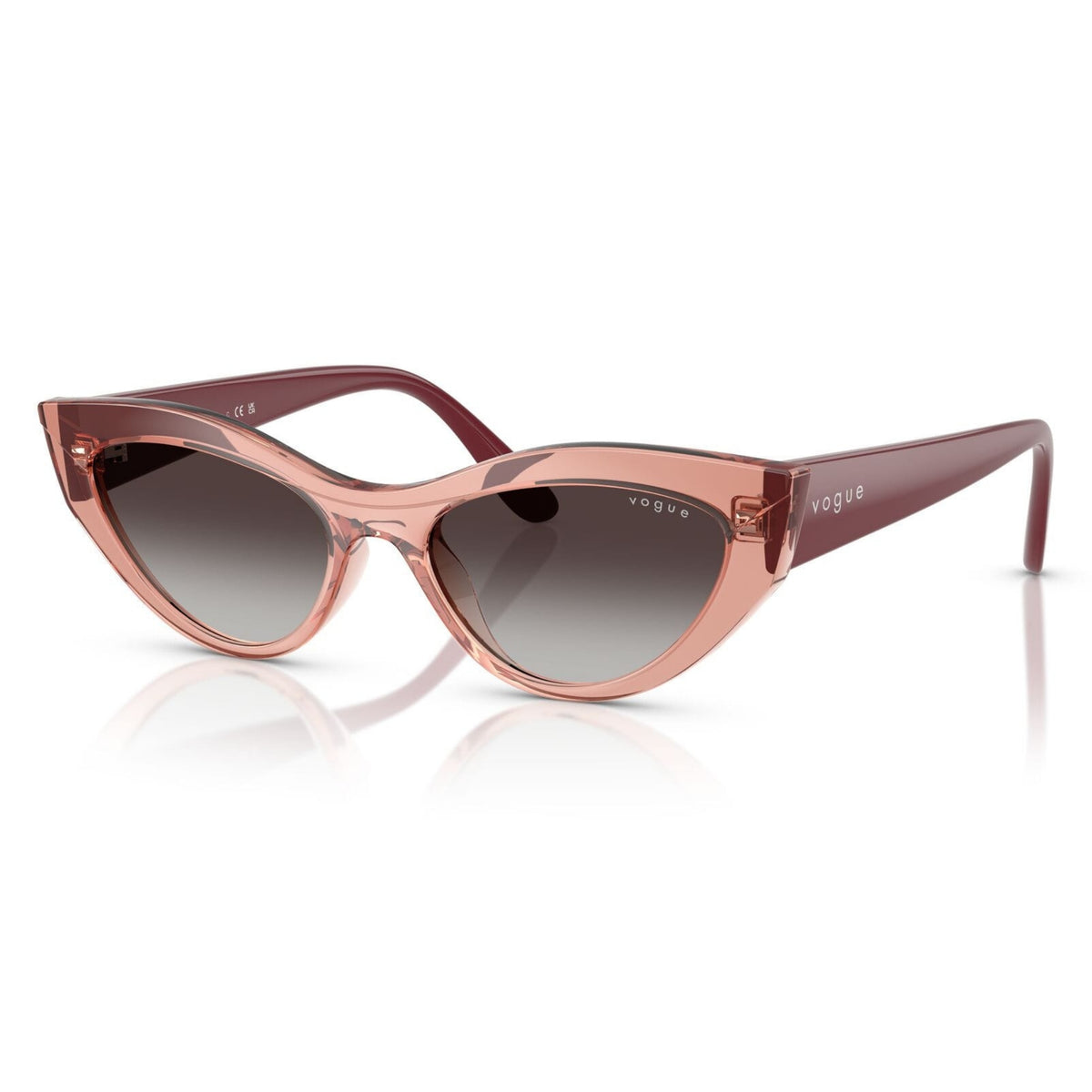 Vogue VO5637SU top violet/opal violet cat-eye sunglasses with dark violet lenses