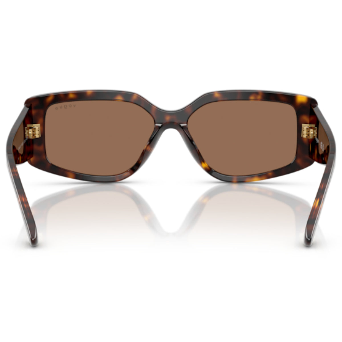 Vogue VO5642SU dark havana rectangle sunglasses, back view of the frame and temples