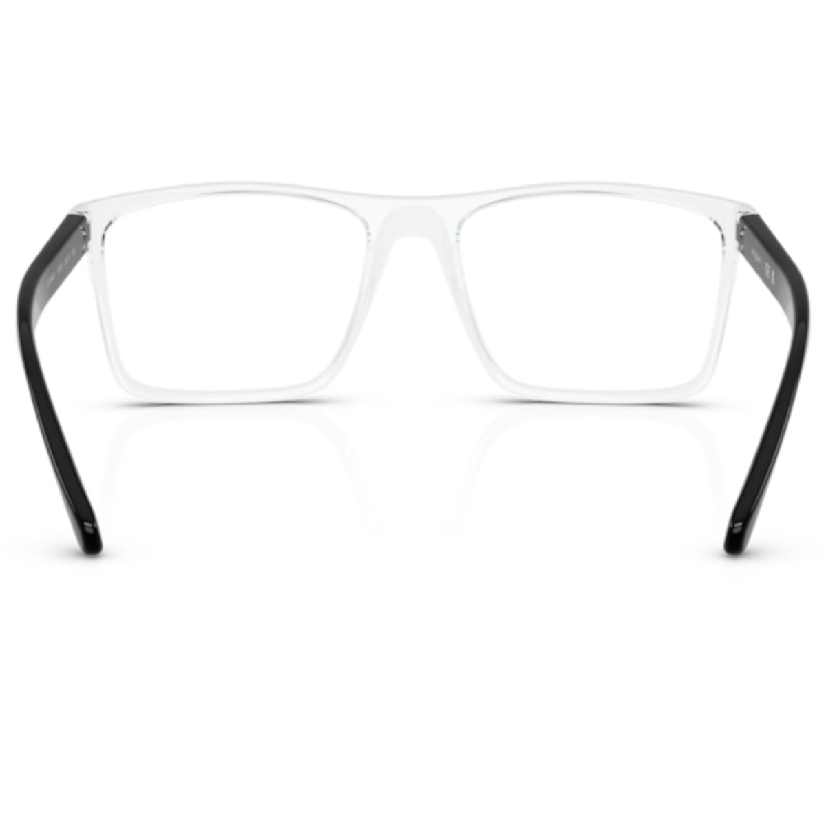 Vogue VO5645I transparent rectangle eyeglasses, back view of the frame and temples
