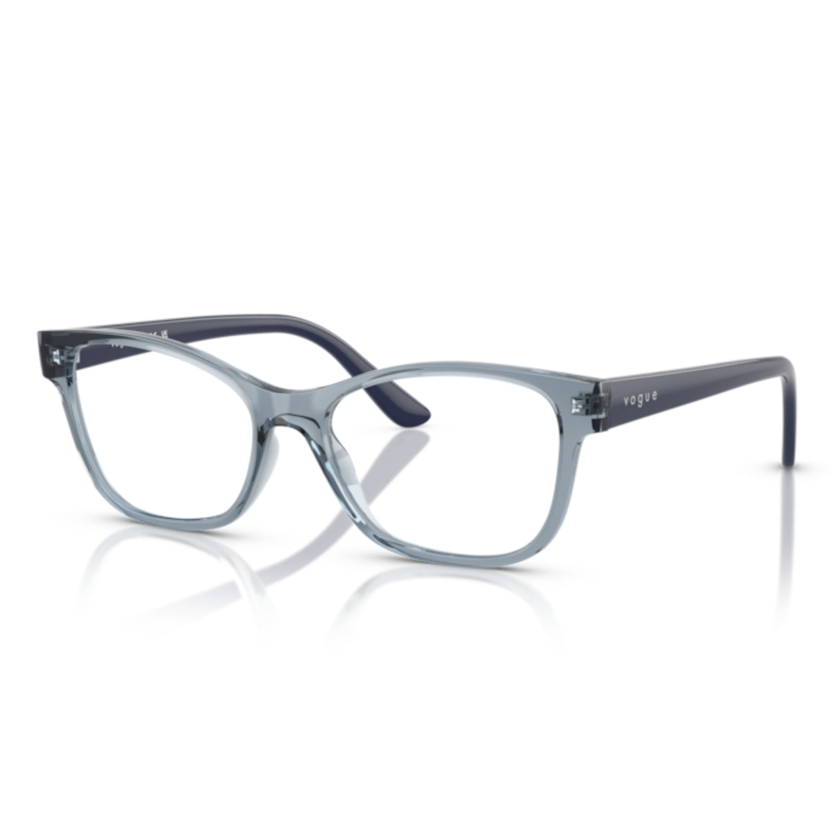 Vogue VO5646I transparent light blue square eyeglasses with lightweight frame