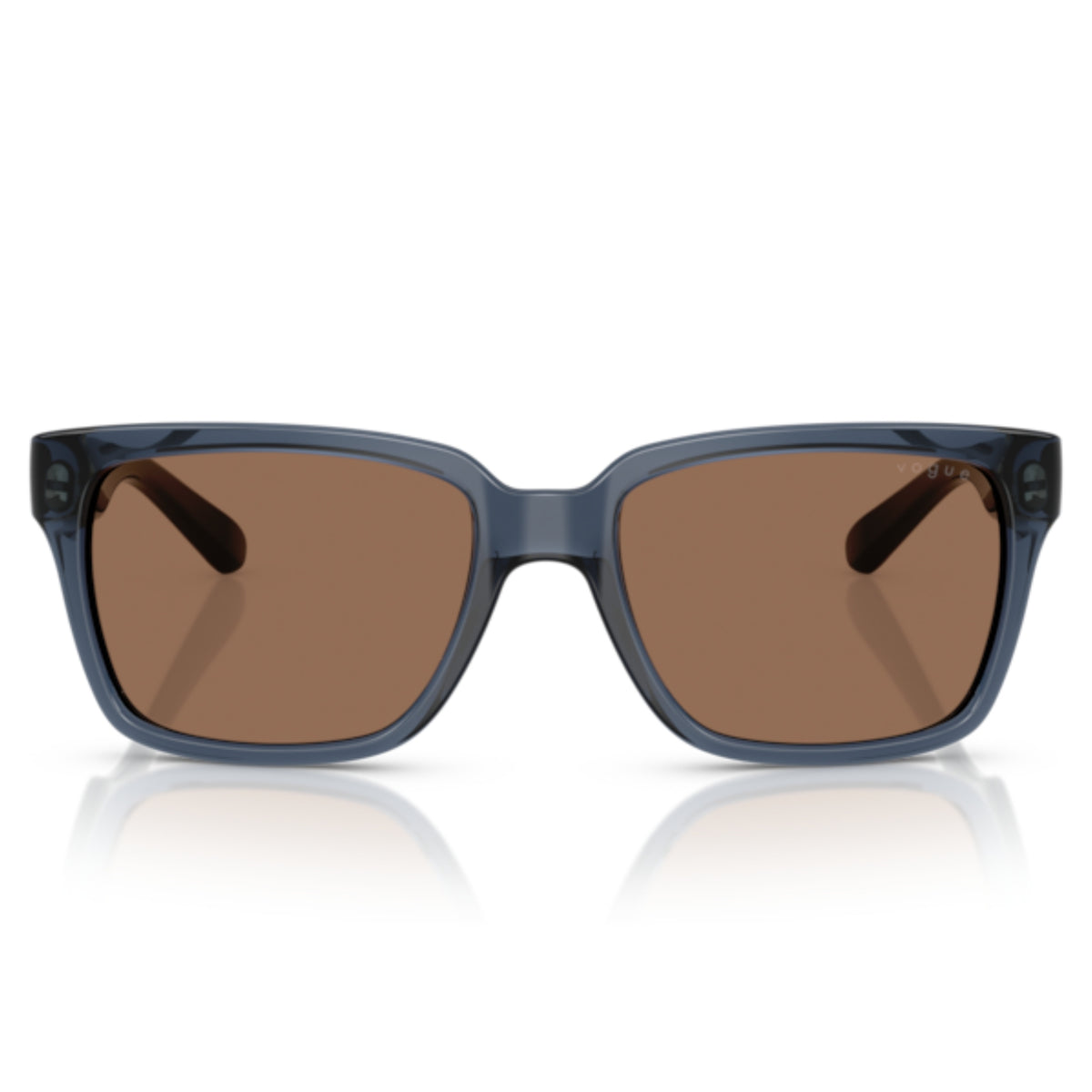 Vogue VO5648SI transparent blue rectangle sunglasses, full-rim lightweight frame
