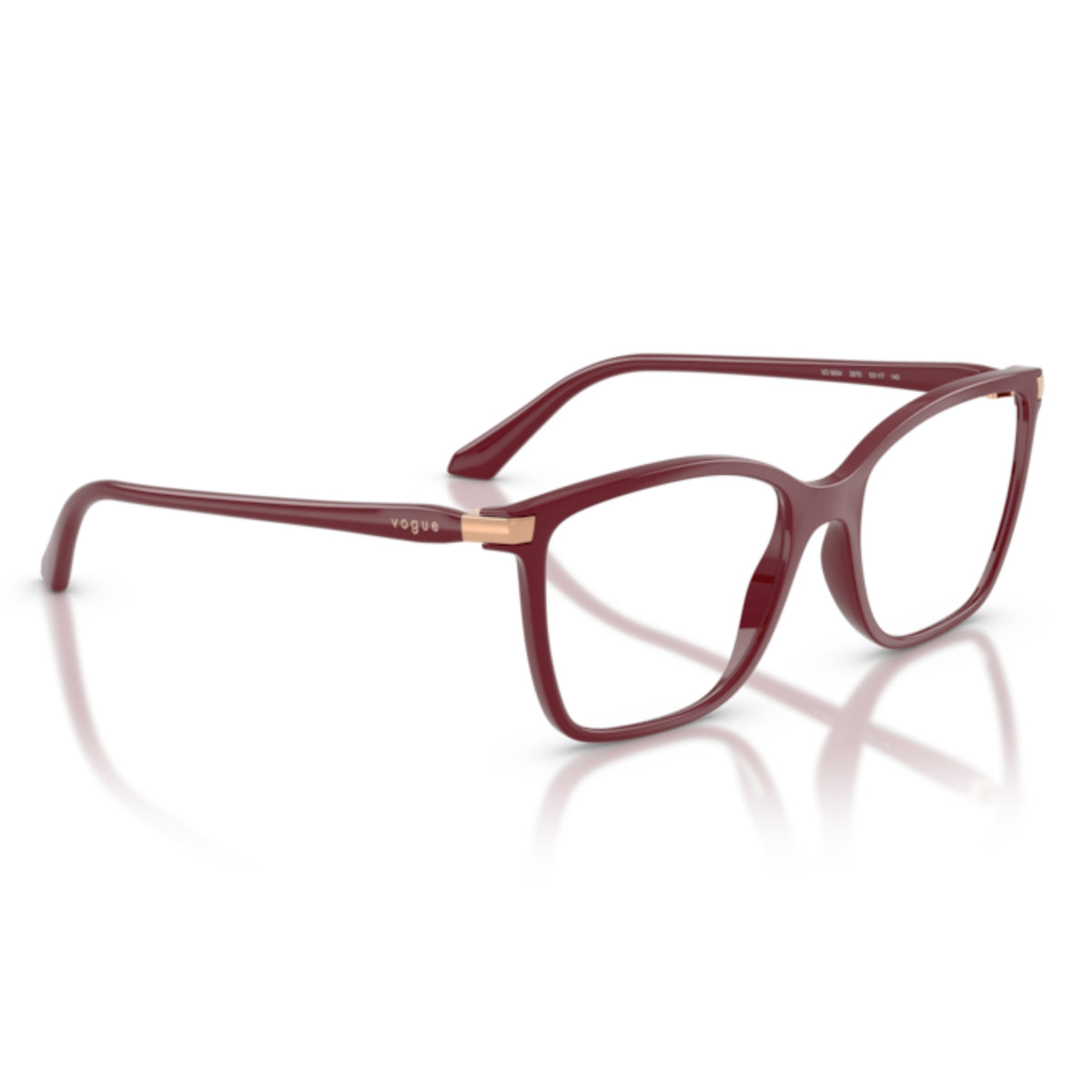 Vogue VO5654 full cherry square eyeglasses, angled view