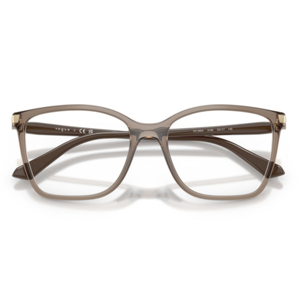 Vogue VO5654 3156 Transparent Brown Square Eyeglasses