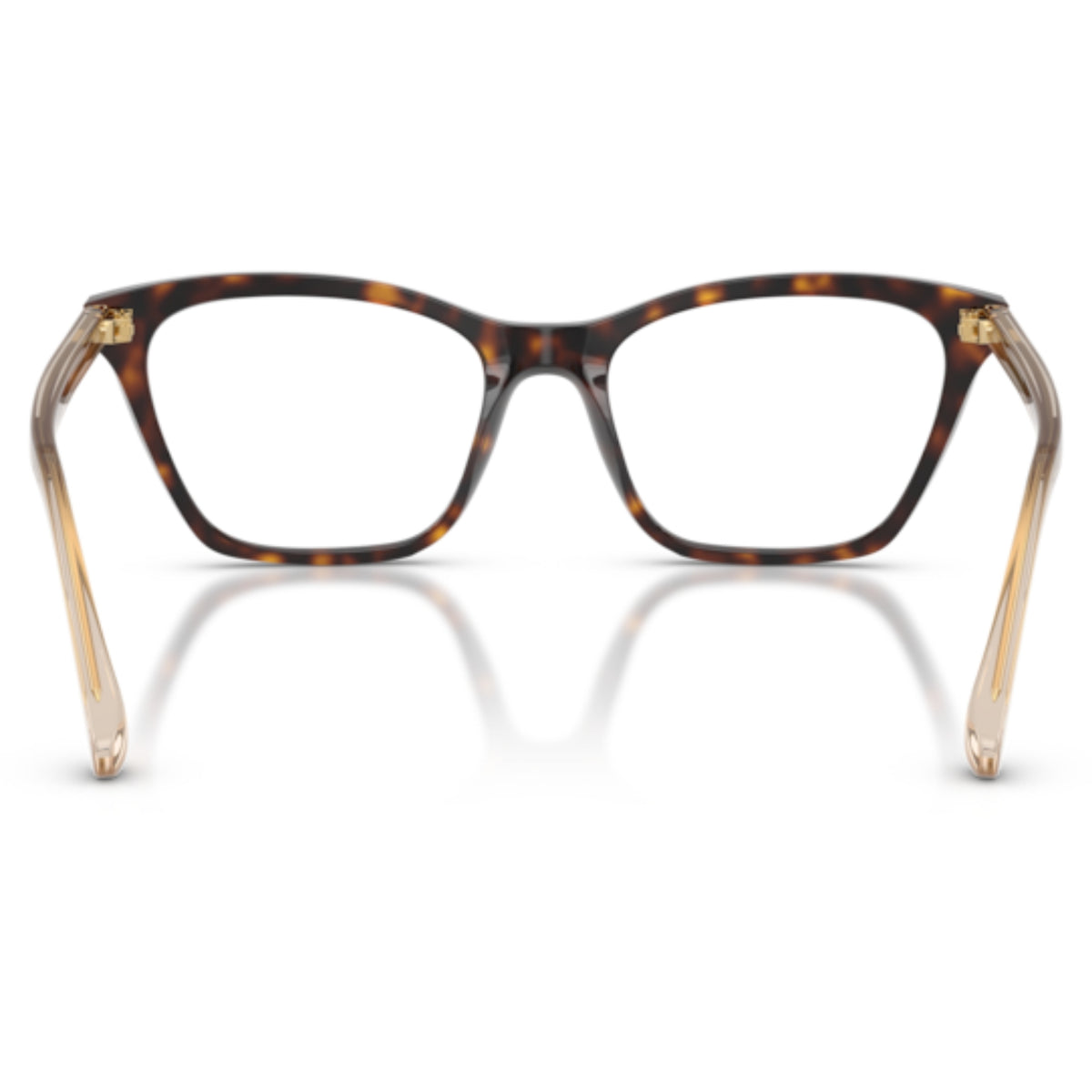 Vogue VO5662I dark havana cat-eye eyeglasses, back view of the frame and temples