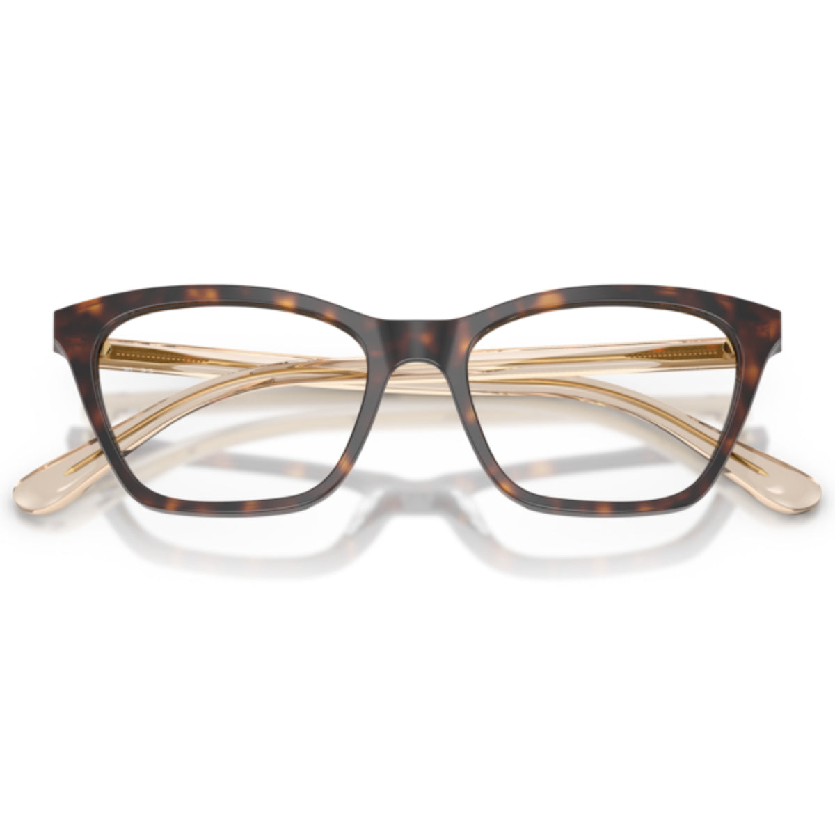 Vogue VO5662I dark havana cat-eye eyeglasses, front view with the temples folded