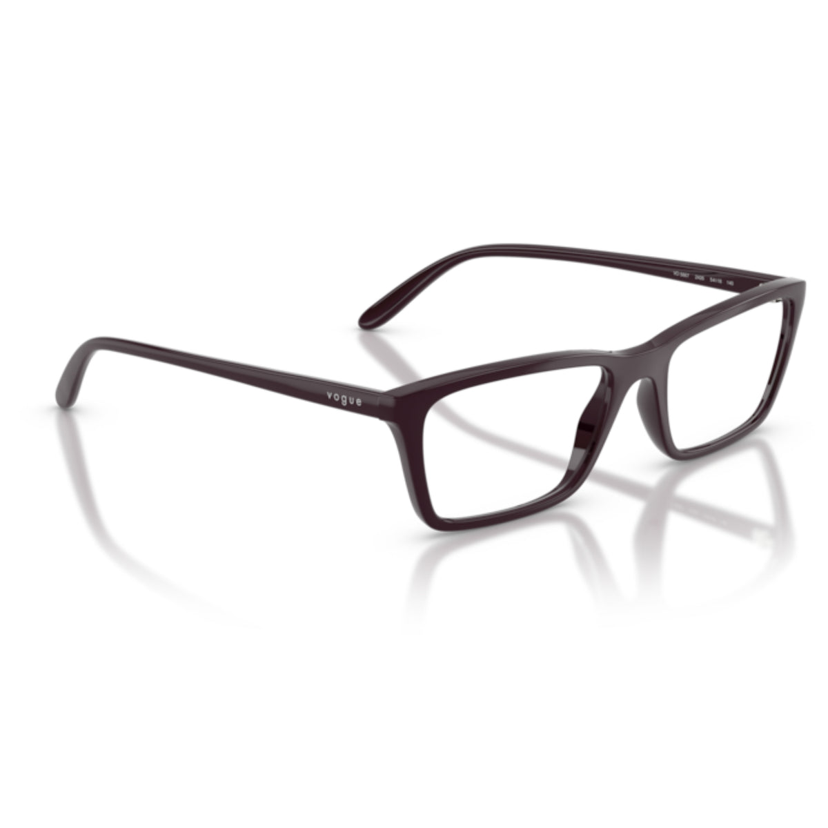 Vogue VO5667 full purple square eyeglasses, angled view