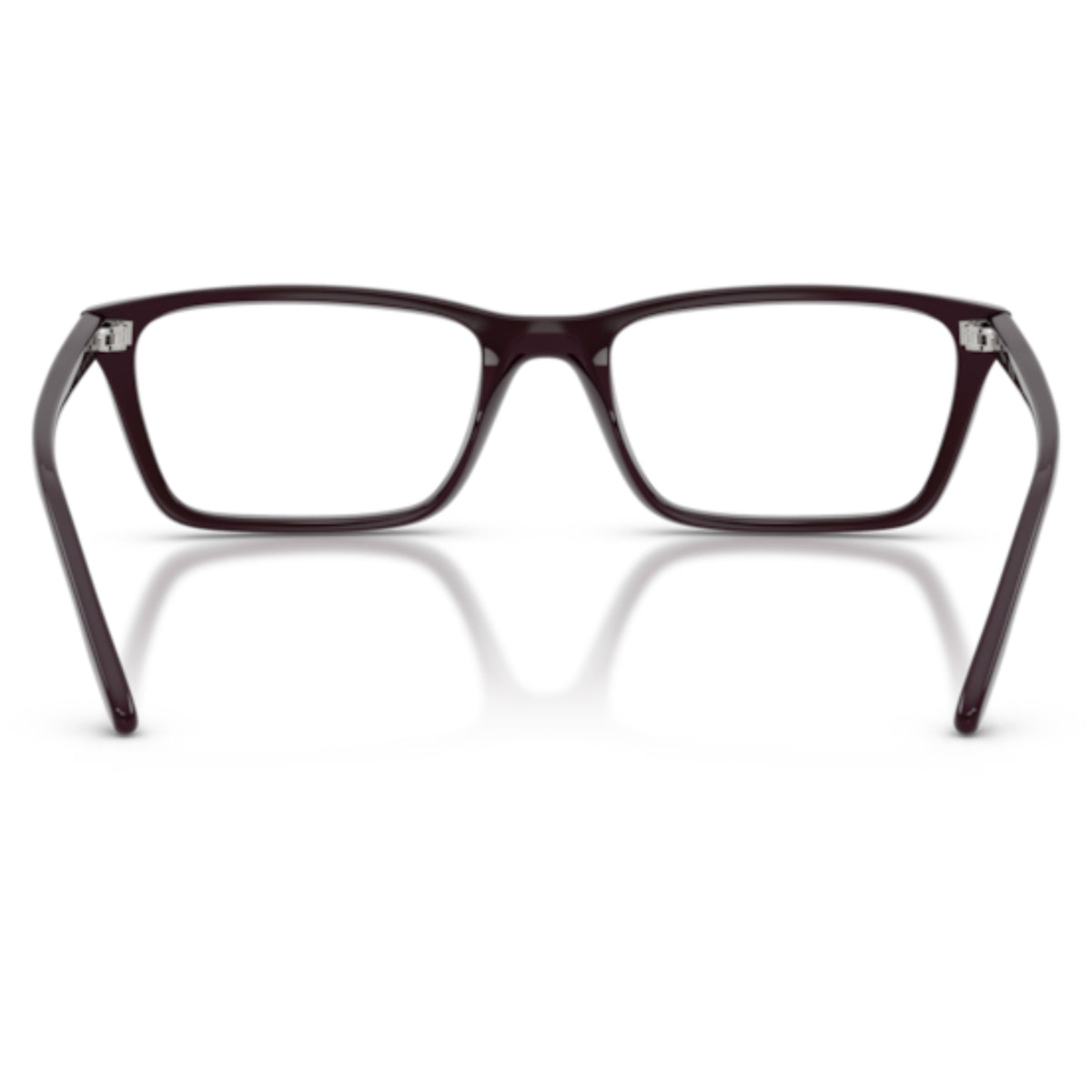 Vogue VO5667 full purple square eyeglasses, back view of the frame and temples