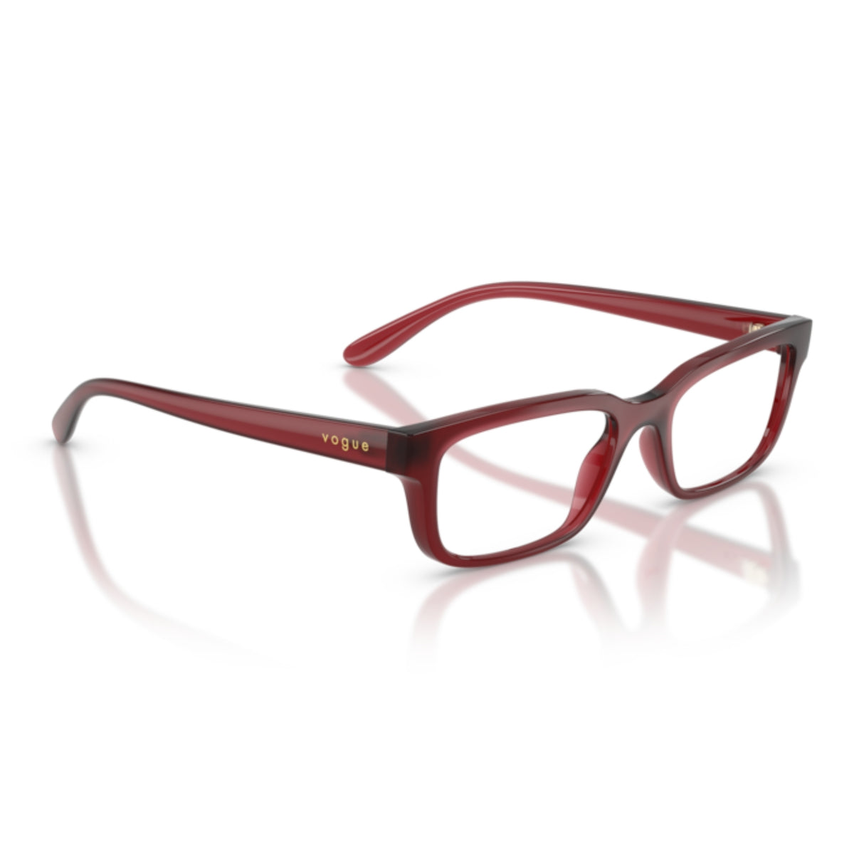 Vogue VO5671 opaline bordeaux rectangle eyeglasses, angled view