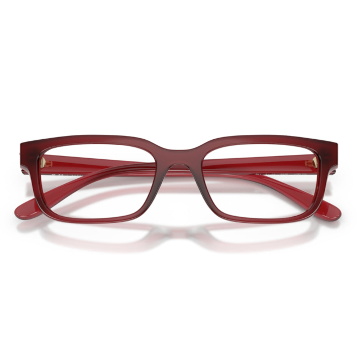 Vogue VO5671 opaline bordeaux rectangle eyeglasses, front view with the temples folded