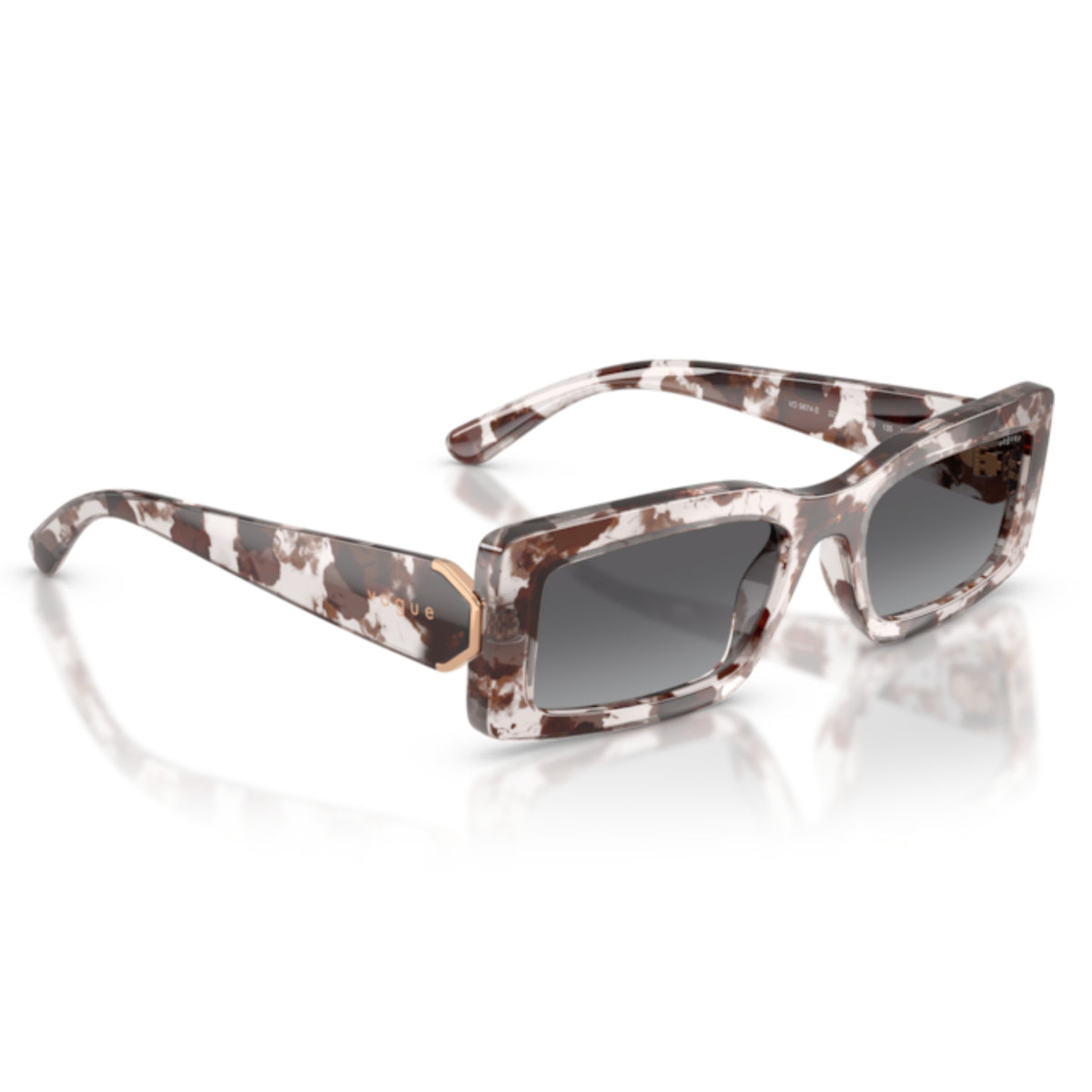 Vogue VO5674S grey havana rectangle sunglasses, angled view