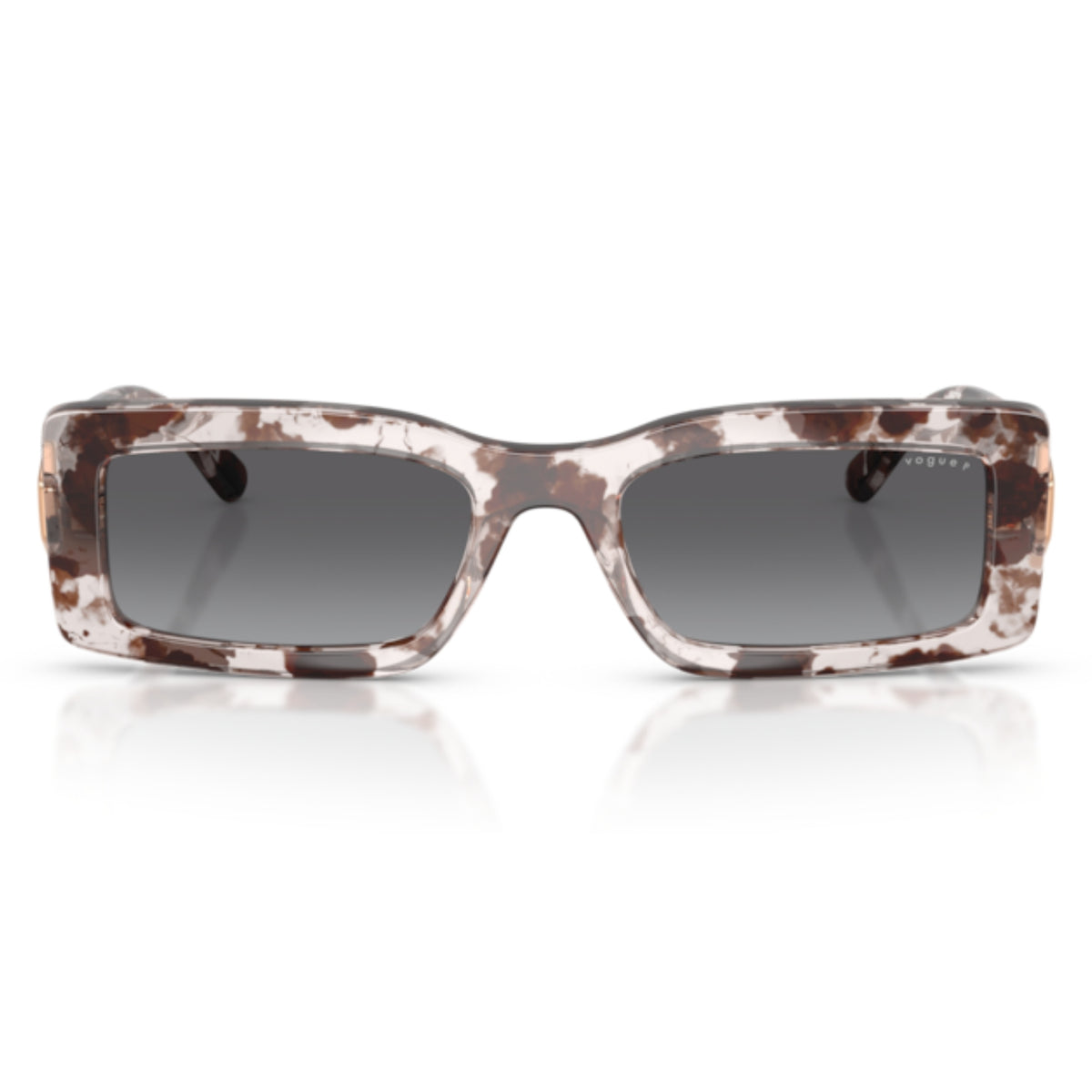 Vogue VO5674S grey havana rectangle sunglasses, full-rim lightweight frame