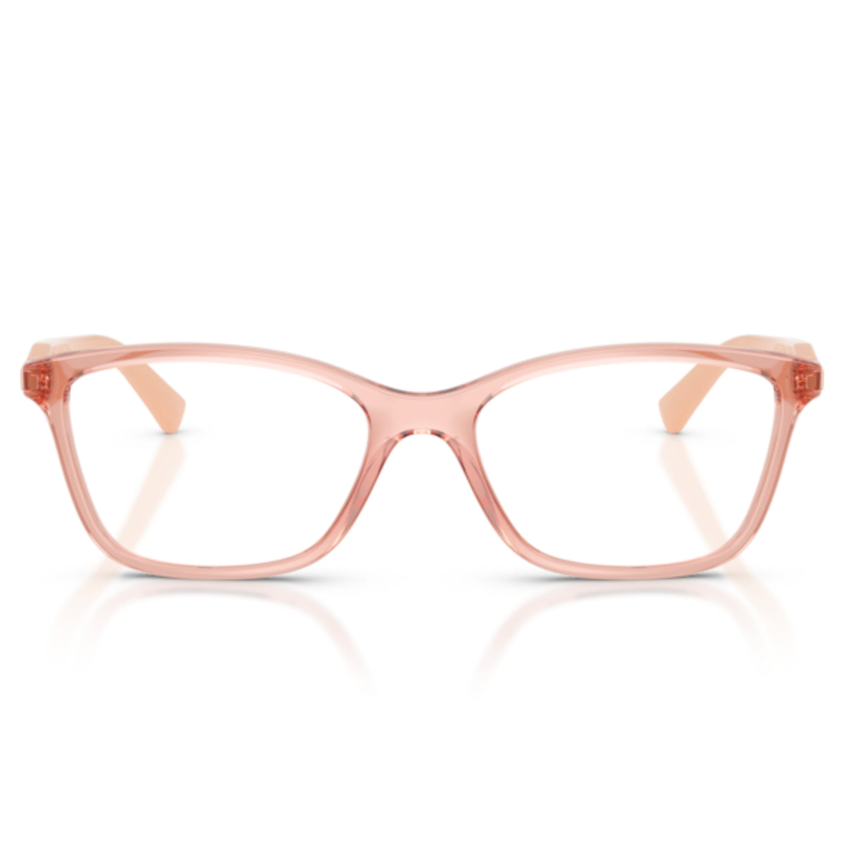 Vogue VO5680B transparent pink square eyeglasses, full-rim lightweight and plastic frame
