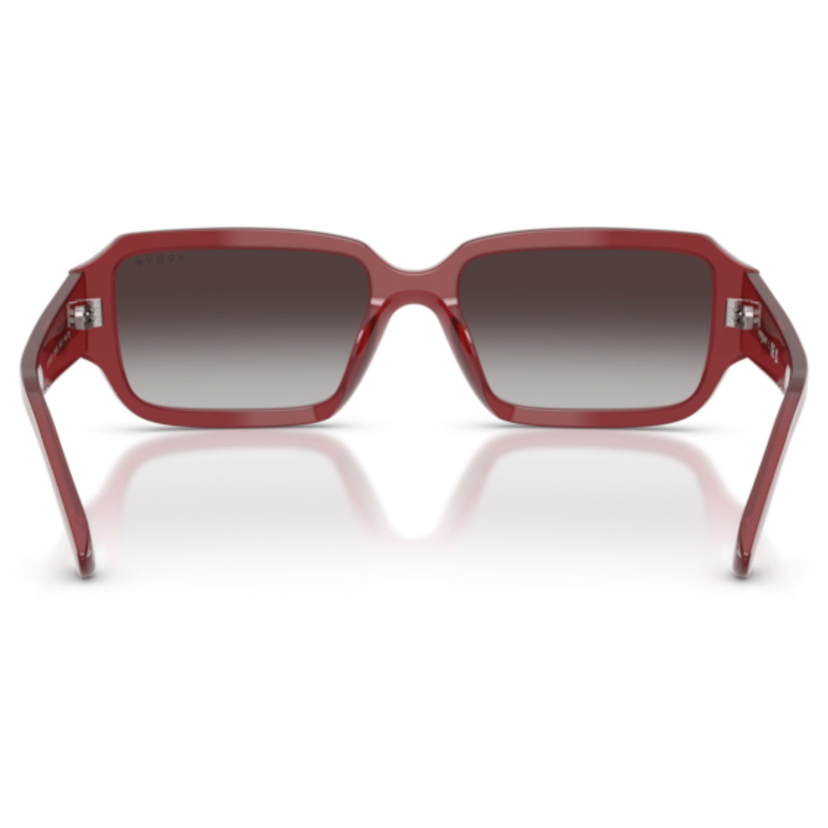 Vogue VO5693SU opal magenta rectangle sunglasses, back view of the frame and temples