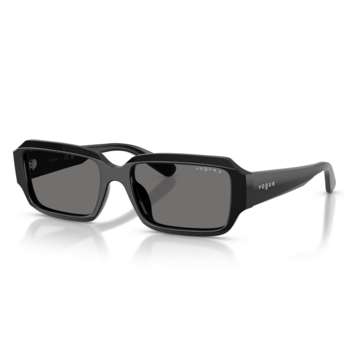 Vogue VO5693SU black rectangle sunglasses with dark grey lenses