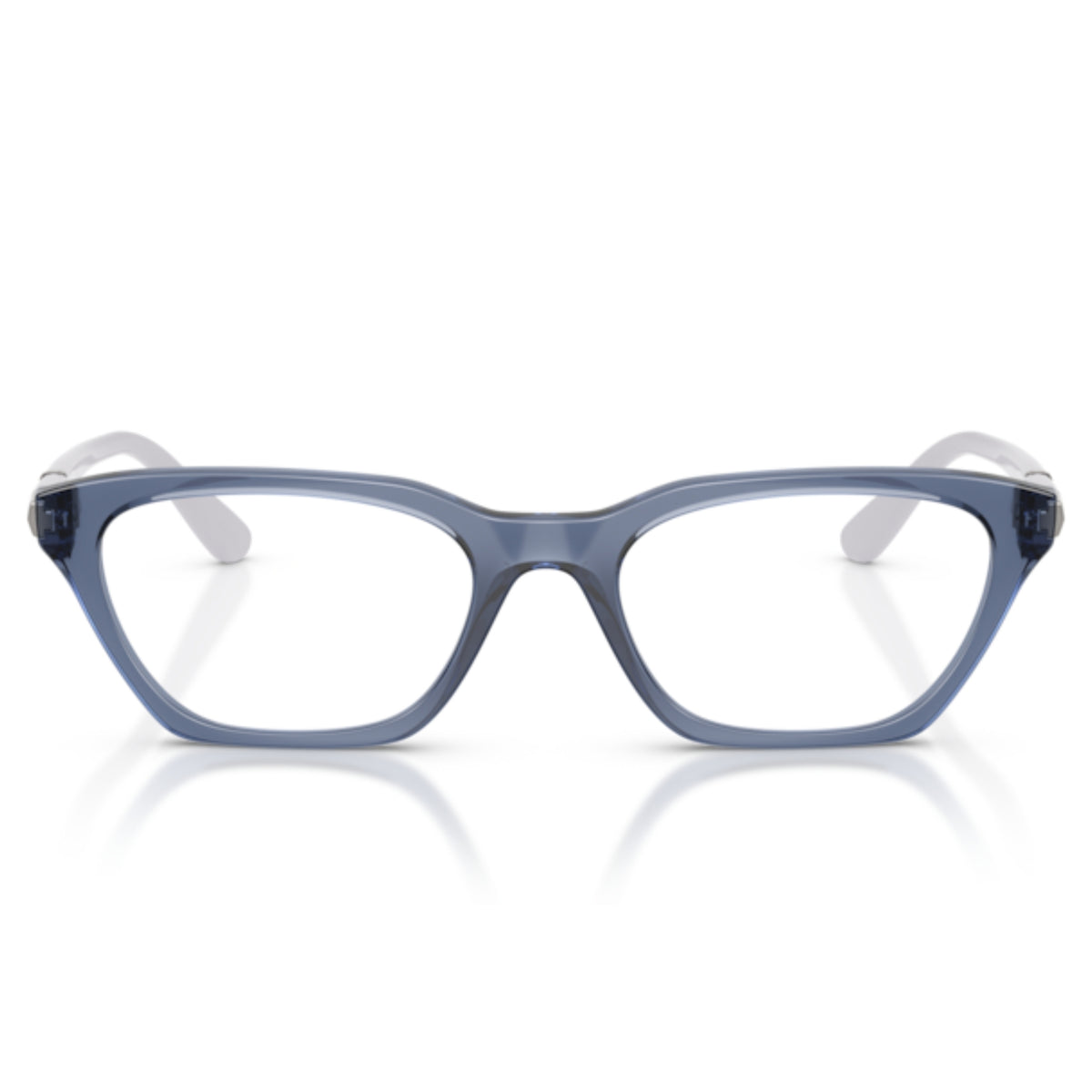 Vogue VO5698 transparent blue purple cat-eye eyeglasses, full-rim lightweight and plastic frame