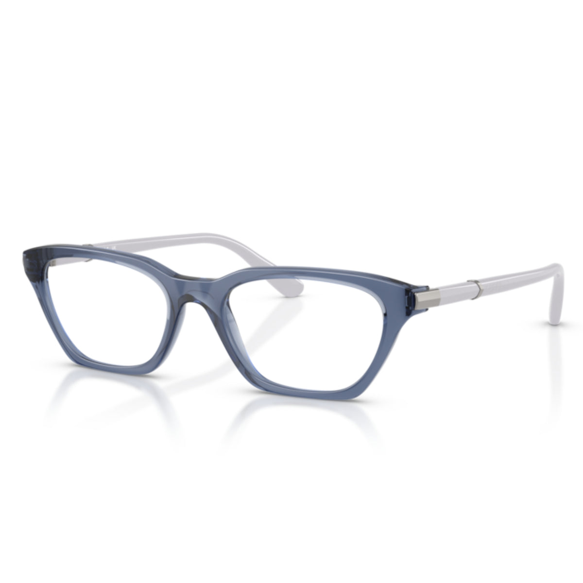 Vogue VO5698 transparent blue purple cat-eye eyeglasses with lightweight and plastic frame