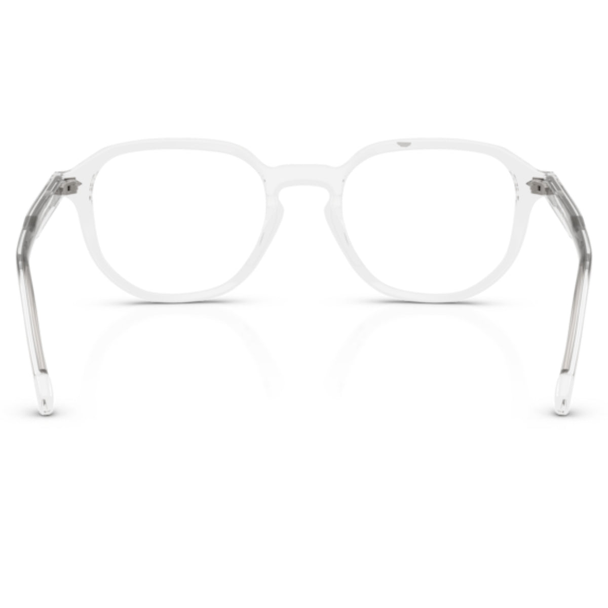 Vogue VO5708 transparent geometric eyeglasses, back view of the frame and temples