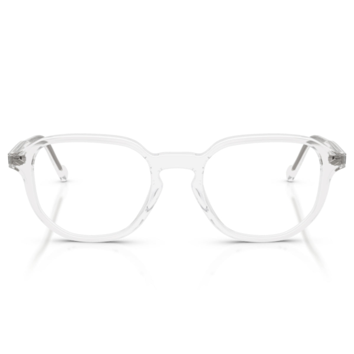 Vogue VO5708 transparent geometric eyeglasses, full-rim acetate frame