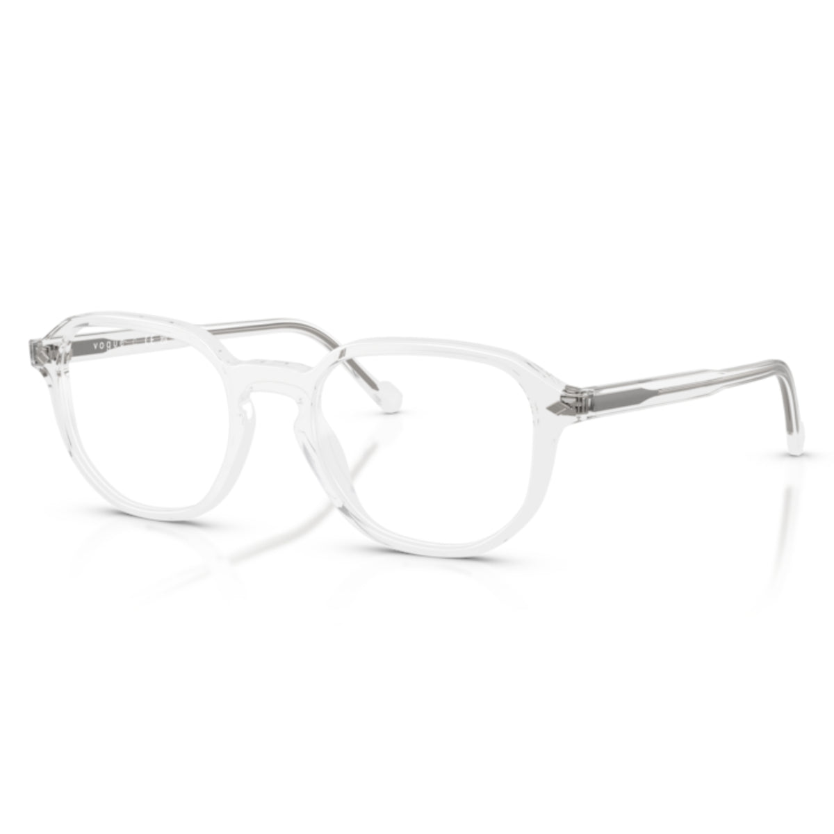 Vogue VO5708 transparent geometric eyeglasses with acetate frame