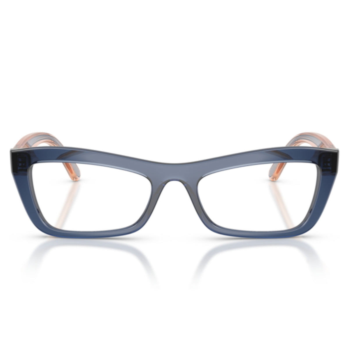 Vogue VO5710 transparent blue cat-eye eyeglasses, full-rim lightweight frame