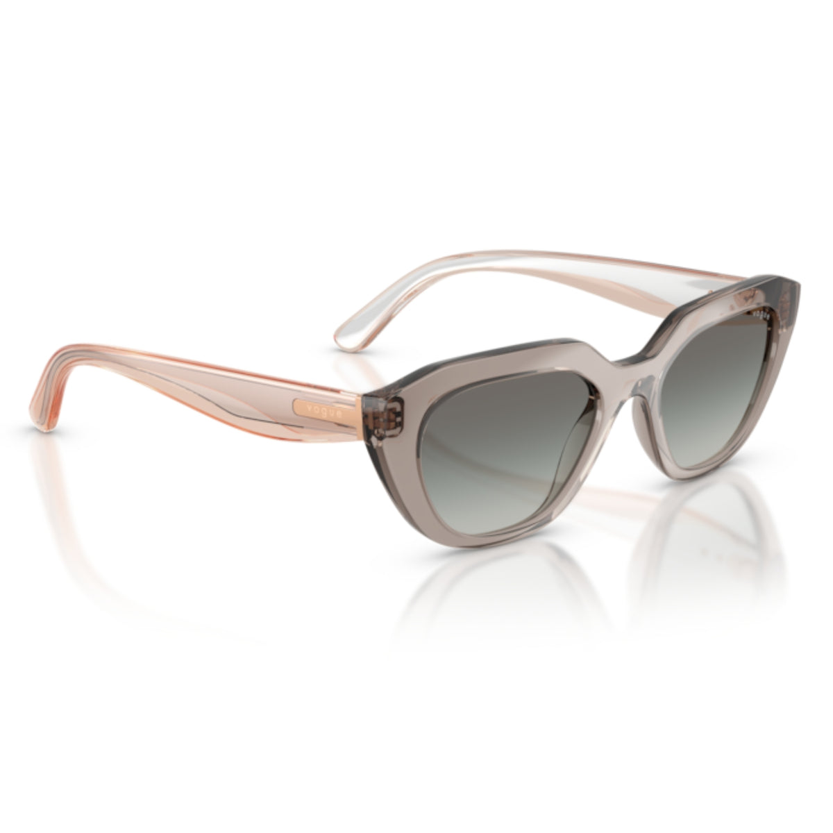 Vogue VO5711S milky warm grey geometric sunglasses, angled view