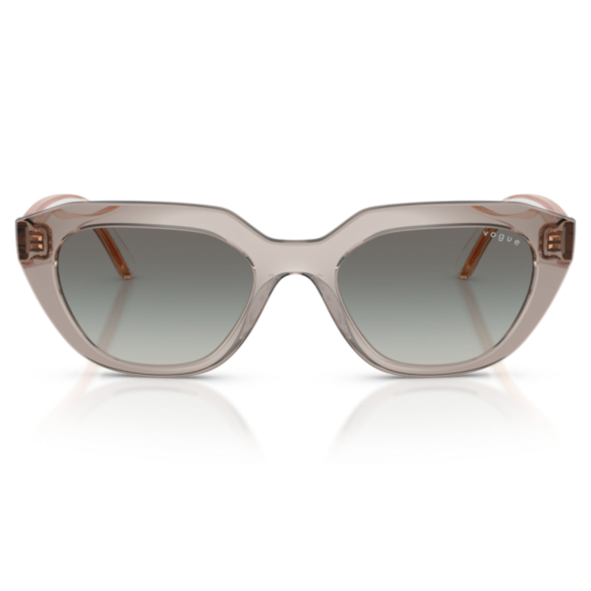 Vogue VO5711S milky warm grey geometric sunglasses, full-rim lightweight frame