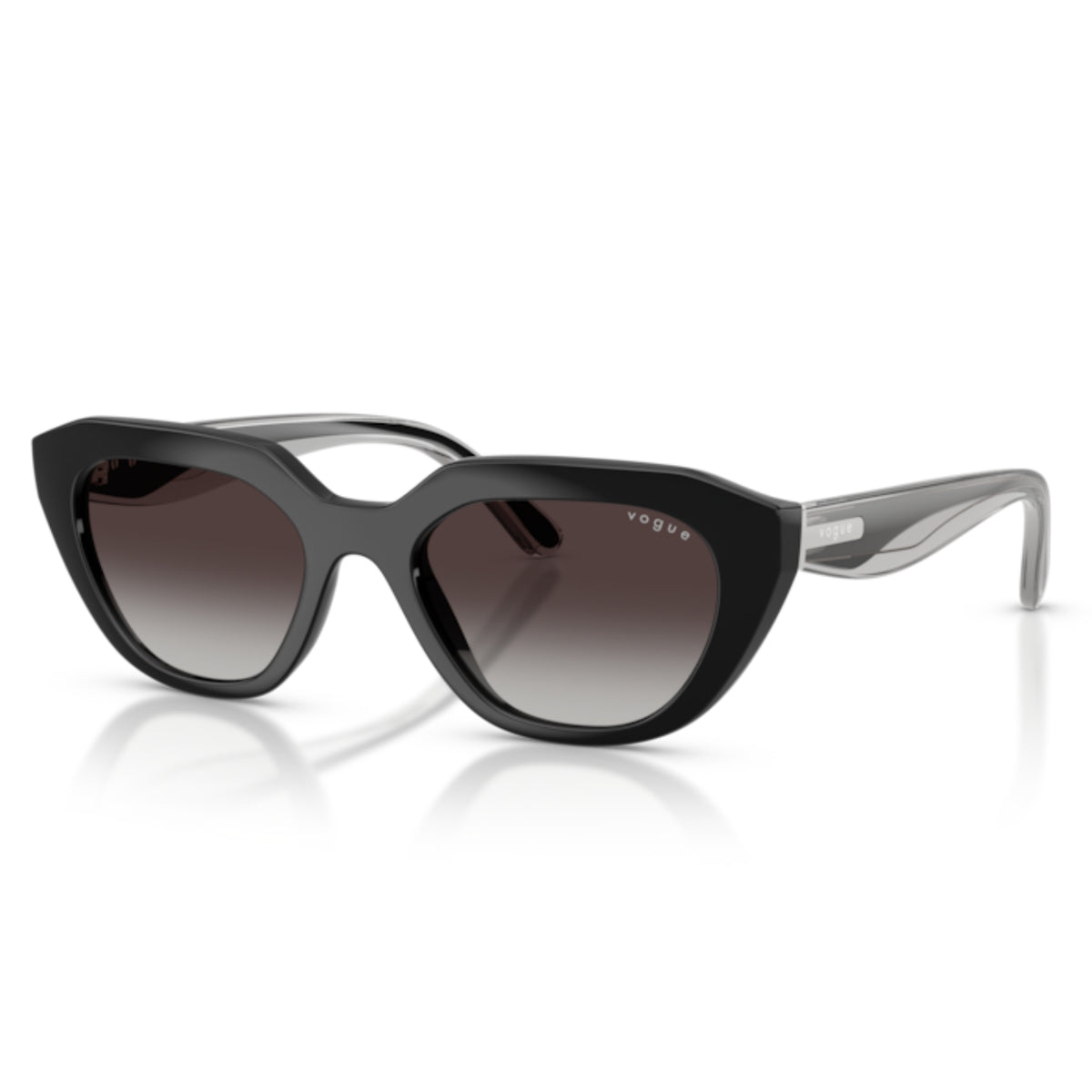 Vogue VO5711S black geometric sunglasses with grey lenses