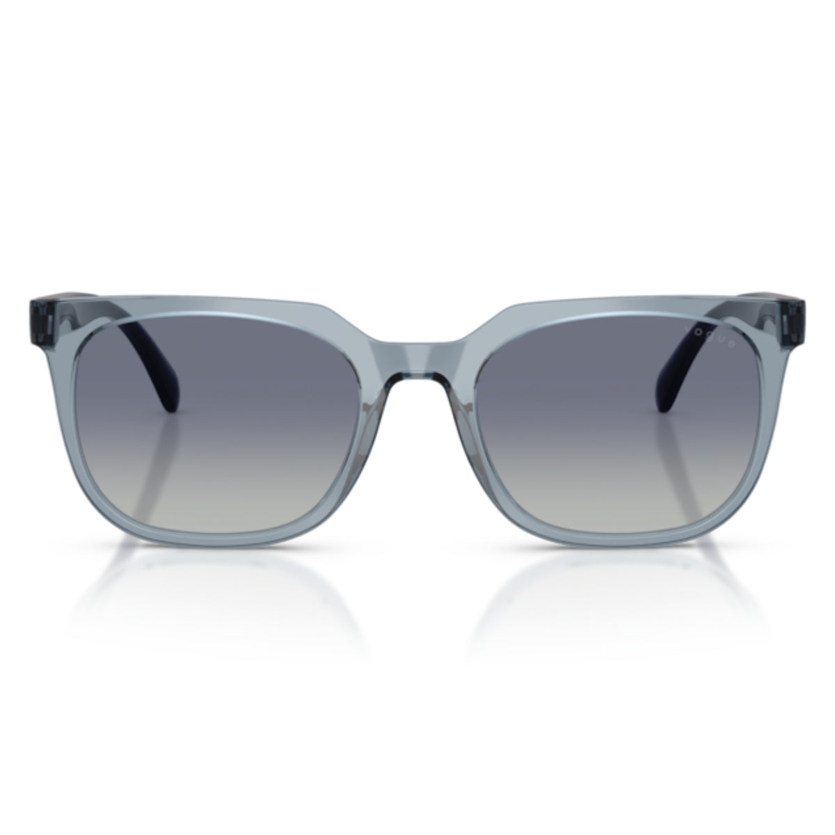 Vogue VO5715SI transparent blue square sunglasses, full-rim lightweight frame