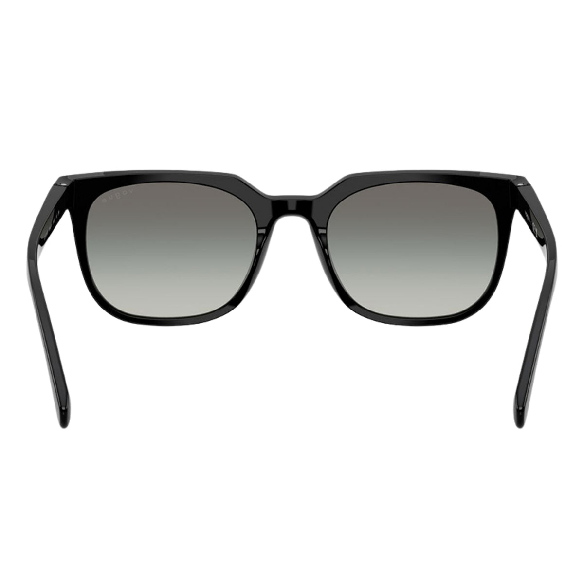 Vogue VO5715SI black square sunglasses, back view of the frame and temples