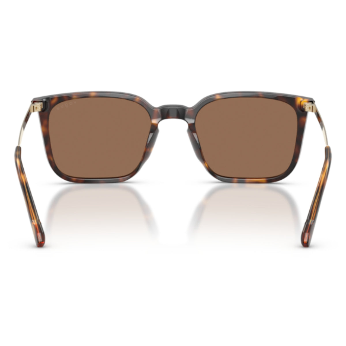 Vogue VO5716SI dark havana square sunglasses, back view of the frame and temples