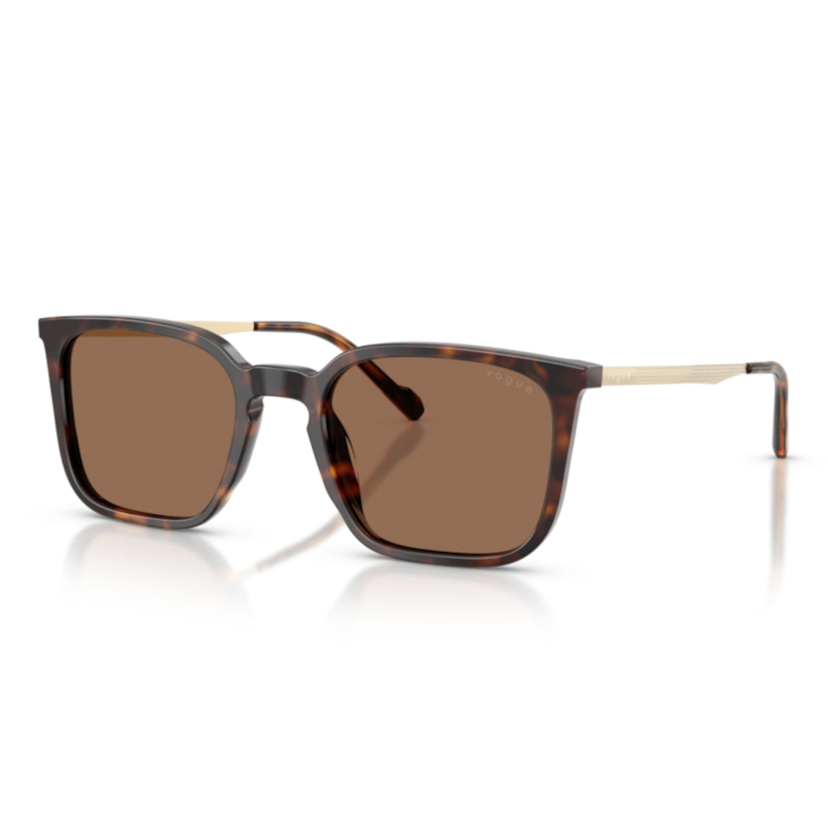 Vogue VO5716SI dark havana square sunglasses with dark brown lenses